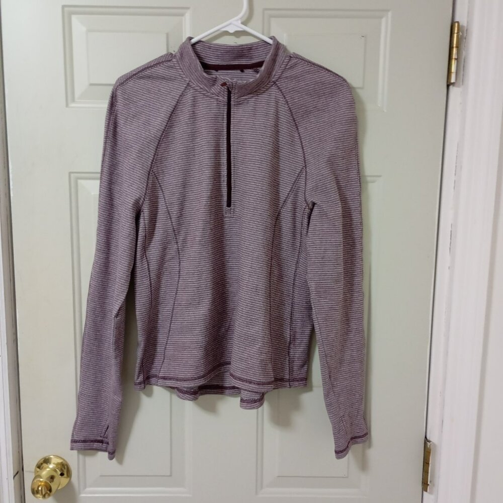 Avalanche Active Athletic Sweate Woman Sz XL Stretch Quarter Zip Pullover maroon - Picture 3 of 13